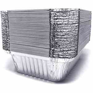 Rectangle Square Disposable Aluminum Foil Baking Pan Takeout Food Container Food Grade Plastic Lid Custom Size <b>Kitchen</b> Use - Product Image 4