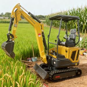 Venta al por Mayor de Mini Excavadoras Compactas Amarillas CHUANGLIAN de 1.7 Toneladas con Motor LAIDONG380, 1 Año de Garantía, Capacidad de Cucharón de 0.03m - Product Image 3