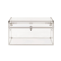 Coffre en acrylique transparent meubles modernes Lucite casier coffre étuis à bagages coffre de rangement en acrylique mallette de rangement Camp d'été Bo