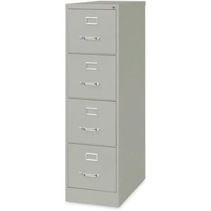 Alera HVF152652LG Light Gray Economy Vertical <b>File</b> Cabinet with Four Letter-Size Drawers 15\" X 26.5\" X 52\" - Product Image 3