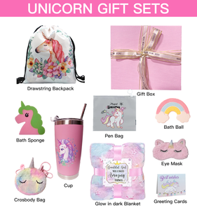 Nuove Idee Prodotto 2024 Set di Nove Pezzi Naturale di Qualità con Unicorno per il Miglior Regalo di Compleanno per Bambini Set Regalo per la Cura Personale - Product Image 2