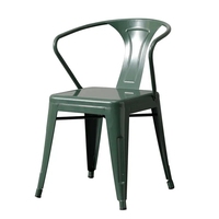 Chaise de restaurant de café industrielle simple et vintage avec peinture en métal Chaise de salle à manger Tolix