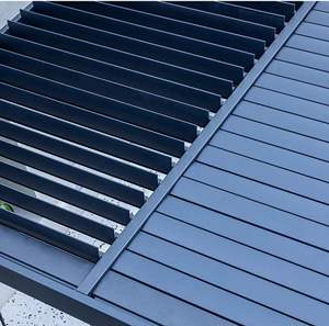 Aluminum Alloy Louver Pergola Motorized Retractable Roof Outdoor Garden Patio Pavilion Gazebo Remote Control - Product Image 3