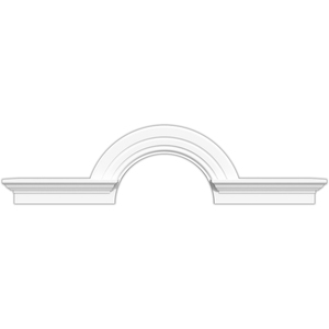 Fresado decorativo de poliuretano de alta densidad OEM de China con ajuste de arco redondo a precio de fábrica con flancos - Product Image 1