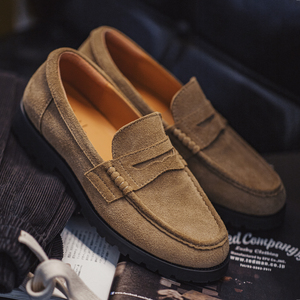 <span class=keywords><strong>Mocassins</strong></span> en daim pour hommes Maden, style preppy, à enfiler, décontractés et confortables, tendance printemps 2026 - Product Image 2