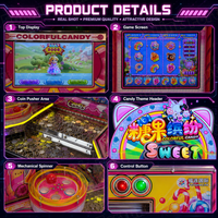 Machine à poussoir de pièces Source Factory pour zones de jeux de centre commercial, solution de machine de jeu à retour sur investissement élevé, machine à poussoir de pièces connectable