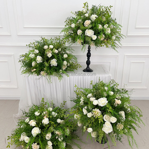 Centros <span class=keywords><strong>de</strong></span> Mesa con Hojas Verdes <span class=keywords><strong>de</strong></span> Palma y Flores Tropicales <span class=keywords><strong>de</strong></span> 70cm, 80cm y 100cm para Decoración <span class=keywords><strong>de</strong></span> Bodas Estilo Jungla Hawaiana - Product Image 5