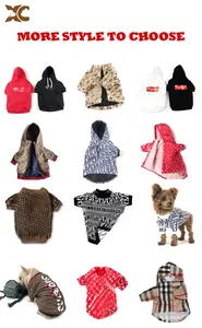 Designer de luxo de natal roupas para cachorros pequenos, acessórios para animais de estimação, fabricante de inverno da china