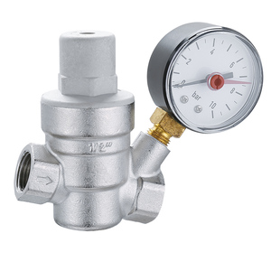 Vanne <span class=keywords><strong>de</strong></span> réduction <span class=keywords><strong>de</strong></span> <span class=keywords><strong>pression</strong></span> en laiton Sunfly XF80832C avec manomètre - Product Image 1