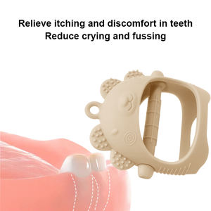 Neuheit <span class=keywords><strong>2025</strong></span> BPA-freier Beißhandschuh für Babys – Beißspielzeug aus Silikon für Säuglinge von 0–6 Monaten, sensorisches Kauspielzeug im Cartoon-Tier-Design, Großhandel - Product Image 4