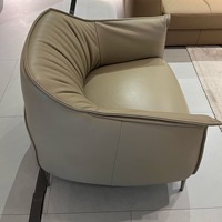 Chaise longue moderne Tigre Sièges simples en cuir véritable Salon Chambre Balcon Loisirs Café Villa Meubles Loft Fauteuil