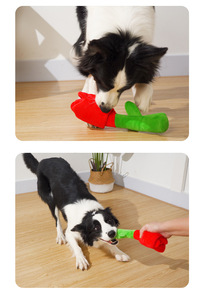 Toptan özel kırmızı gül otomatik interaktif köpek çiğneme oyuncakları noel köpek oyuncak hediye Pet köpek sevgililer oyuncak - Product Image 4