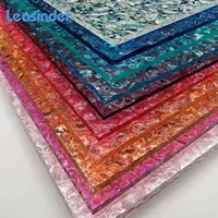 Lámina Acrílica Ondulada Dorada Transparente/Efecto Espejo de 1-3 mm |   Panel de Plástico Decorativo Cortado con Láser para Techo Suspendido de 4x6 pies/4x8 pies