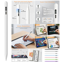 Stylet capacitif actif pour écran LED, rejet de la paume, sensibilité à l'inclinaison, adsorption magnétique puissante, pointe en POM, batterie 130 mAh