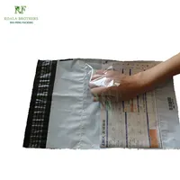 Bolsa de mensajería de plástico personalizada con bolsa y ups, bolsa exprés de dhl con bolsillo transparente