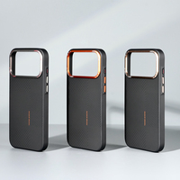 Coque de Téléphone JOYPORODO B378 en Fibre de Carbone et d'Aramide pour iPhone 17 16 15 14 Pro Max Air avec Housse Arrière Magnétique