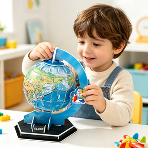 Juguete Educativo Lucky Toys, Rompecabezas 3D Creativo, Modelo de Globo Terráqueo (33 Piezas) - Product Image 4