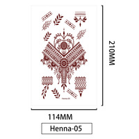 Nouvel autocollant de tatouage au henné brun 2024 en gros