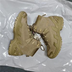 Botas Tácticas Rusas Nuevas, Resistentes al Agua, para Exteriores, Color Bronceado, Altura Media/Baja, 9 y 7 Pulgadas, Modelo TSB07 Personalizado - Product Image 2