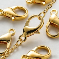 Fermoir mousqueton en alliage électroplaqué pour accessoires de bijoux DIY, pendentifs de collier et anneaux de connexion faits main