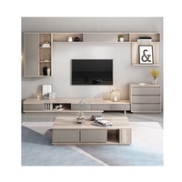 Ensemble de meubles de salon en bois de luxe au design moderne, unité murale, meuble TV pour salon