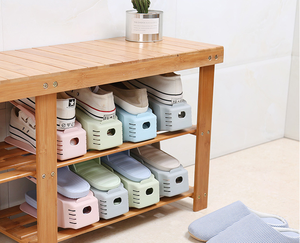 Organizador de <span class=keywords><strong>zapatos</strong></span> de plástico plegable para el hogar, estante de almacenamiento, gestión de habitaciones, soporte para <span class=keywords><strong>zapatos</strong></span> que ahorra espacio con fácil acceso - Product Image 5