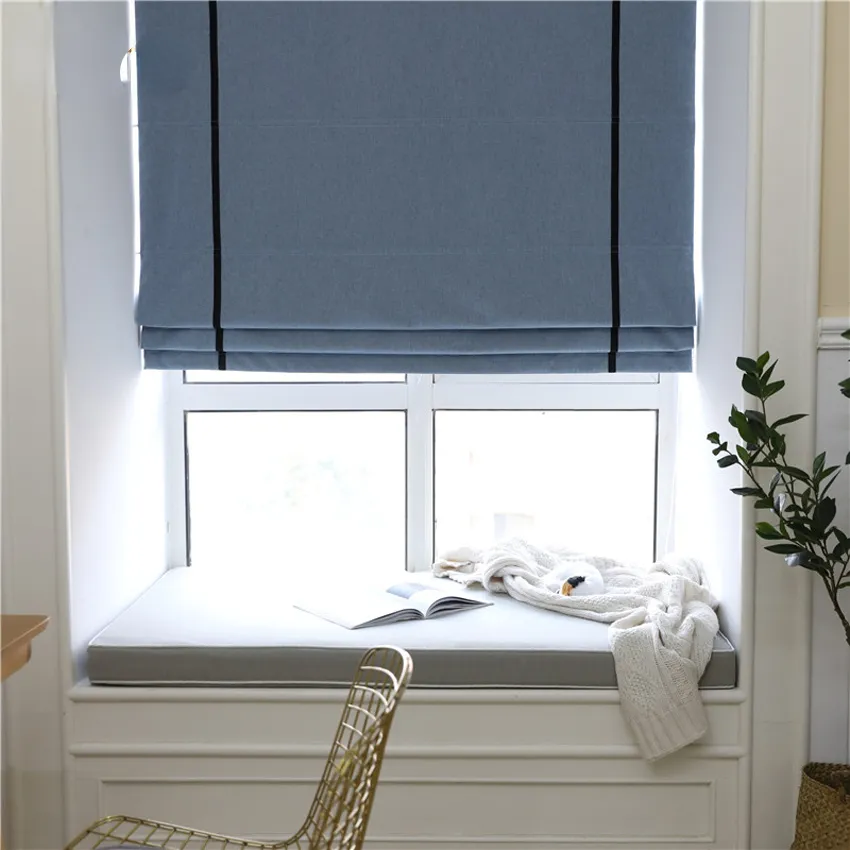 Factory Custom Size Various Kinds of Colors Blackout Motorized Roman Window Blinds for Home House Decoration