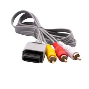 1,8 M 3 RCA <span class=keywords><strong>Cable</strong></span> para Nintendo <span class=keywords><strong>Wii</strong></span> Controller Console Audio Video AV <span class=keywords><strong>Cable</strong></span> <span class=keywords><strong>Compuesto</strong></span> 480P Chapado en oro 3RCA para Will <span class=keywords><strong>Cable</strong></span> - Product Image 6
