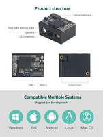 Mini lecteur de code QR intégré 1D 2D 35 CM/S, lecteur de moteur de balayage de code à barres, module de scanner de code à barres, kiosque DE2090D