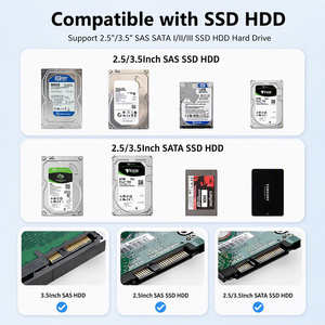 Nouveaux produits : Boîtier <span class=keywords><strong>externe</strong></span> USB-C pour disques durs SATA/SAS de 2,5 et 3,5 pouces, adaptateur SSD/HDD SAS - Product Image 5