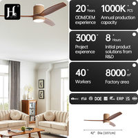 Ventilateur de plafond en bois naturel avec feuilles de jute, lumières LED et moteur DC moderne - design silencieux et élégant