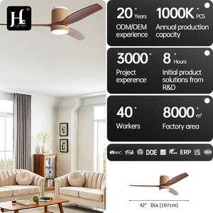 Ventilador de techo de madera natural con aspas de yute, luces LED y motor DC moderno - diseño silencioso y elegante - Product Image 4