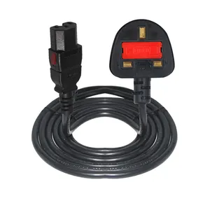 UK 3 Pin Plug C15 Lockable Extension Cord 8M Power Cable with Male 13A Rated for Home Appliance UK Power Cord