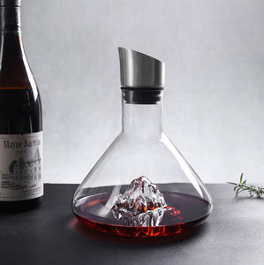 באיכות גבוהה מודרני קריסטל זכוכית שקוף דקנטר jinshan decaner יין אדום מסנן קרח קרח שימוש ביתי בר קיימא - Product Image 6