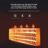 Chauffage Électrique Vertical Instantané en Céramique PTC pour Usage Domestique, Effet Flamme Simulé, Fonction Humidification, Idéal pour l'Export