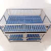 Cage de reproduction pliable en acier inoxydable avec fermeture à bouton, motif animal, pour usage intérieur/extérieur, pour chiots et petits animaux