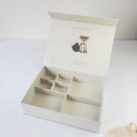 Coffret cadeau pour bébé personnalisé, écologique, recyclable, de haute qualité, en carton rigide épais, avec compartiments et fermeture magnétique, pour conserver les souvenirs
