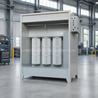 Usine de revêtement en poudre d'acier Changhe avec four de cuisson PLC, cabine de pulvérisation et machines de revêtement électrostatique en poudre