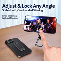 Nouveau support de téléphone pliable carré à fixer sur l'arrière du téléphone 360 °   Support de bureau rotatif pour anneau de maintien de doigt, idéal pour le streaming vidéo en direct