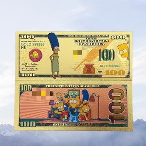 Nouvelle Banque de billets d'anime S-I-M-PSON plaquée or 2026 pour cadeaux - Product Image 5