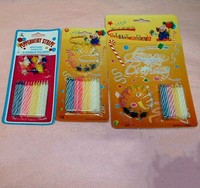 Meilleur prix, vente en gros d'usine, bougies en spirale pour gâteau d'anniversaire avec supports, qualité alimentaire BRC, personnalisées