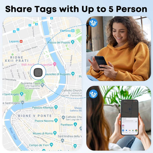 Localizador Inalámbrico con Sistema Dual iOS y Android, <span class=keywords><strong>Etiqueta</strong></span> Antipérdida, Mini Rastreador Global para Mascotas, AirTag para Mascotas/Billeteras - Product Image 4