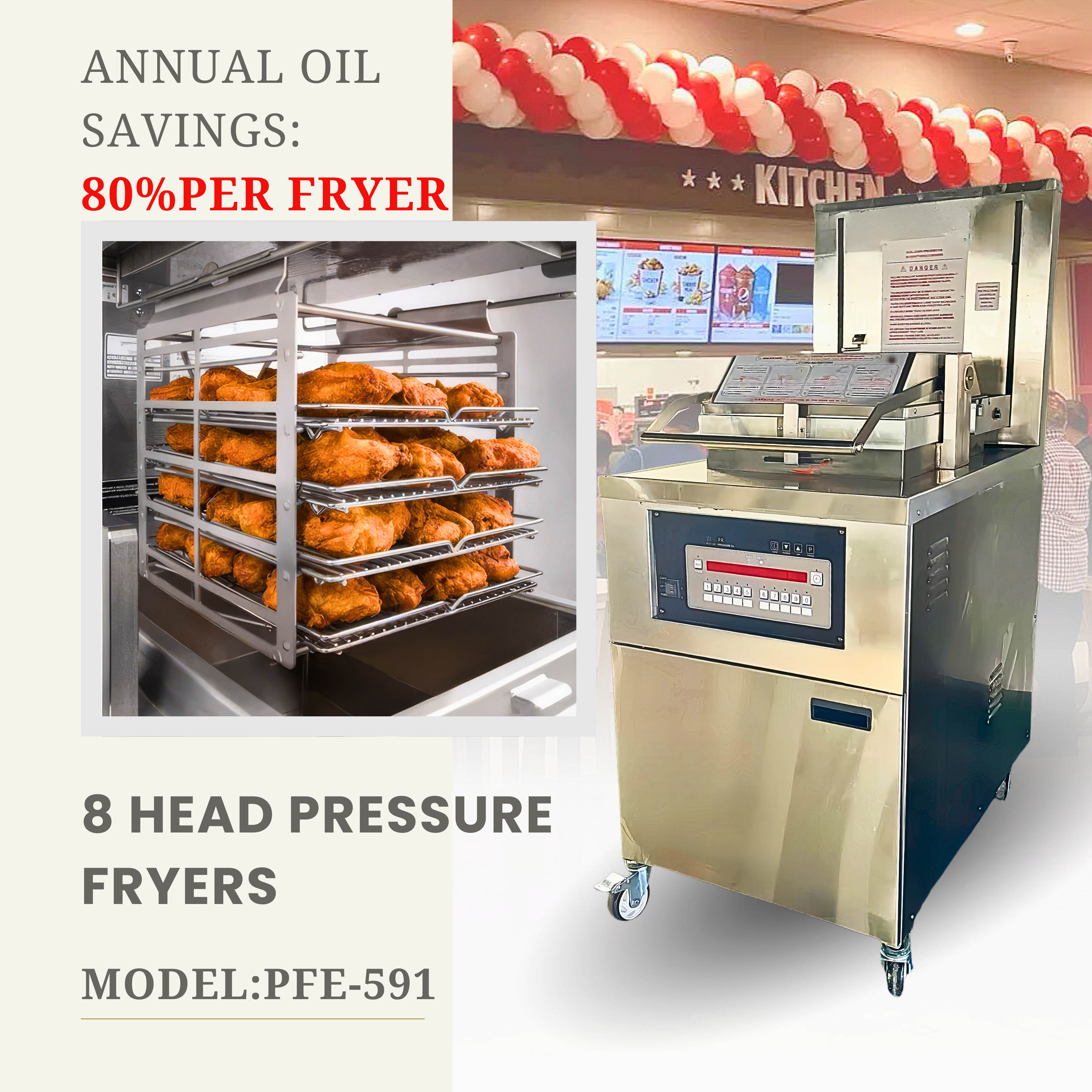 Chicken Pressure Fryer Machine - High Efficiency & Quality