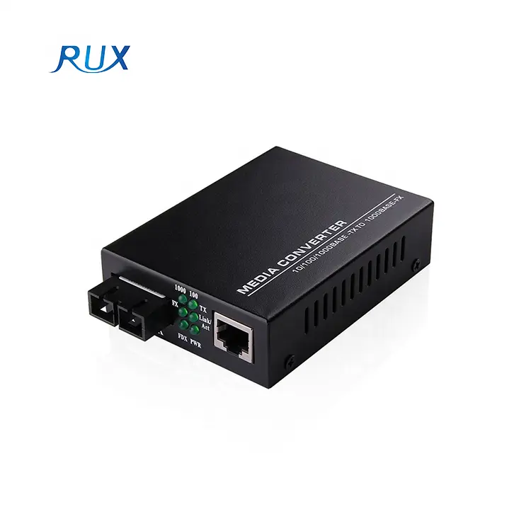 Ethernet 10/100/1000M RJ45 Port 20km Duplex Fiber Gigabit Fiber Optic Media Converter