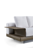 Canapé modulable italien de luxe en cuir pleine fleur Canapé moderne minimaliste en ligne pour petits salons