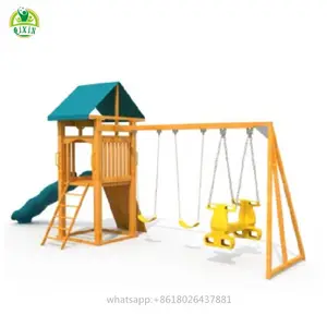 Nieuwkomers Kinderen Speeltuin Swing Outdoor Houten Speelsets Houten Speeltuin Outdoor