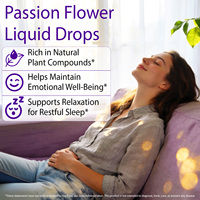 Lenm GMP Gouttes d'extrait de fleur de passion Liquide oral pour adultes à base d'alcool Composés végétaux naturels Relaxation Sommeil Bien-être Herbal