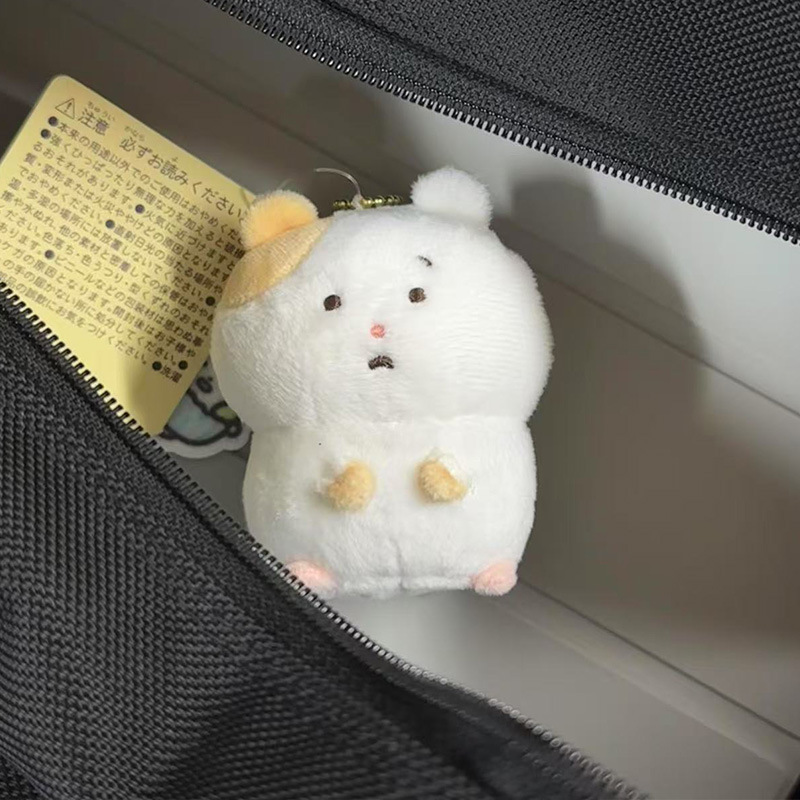 Cute Hamster Mini Plush Keychain Toys Stuffed Animal Doll Key Ring Handbag Charm Pendant Accessories Kawaii Mini Plush Key Chain