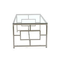 Boho — meuble miroir en verre diamant broyeur, avec bordure live, table basse et tables à fin, moderne