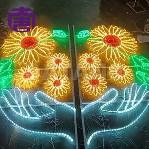 Luz Decorativa LED para Poste de Calle, Impermeable, para Exteriores, Navidad, 2D 3D, Decoración Festiva para Parques, Plazas y Avenidas - Product Image 5